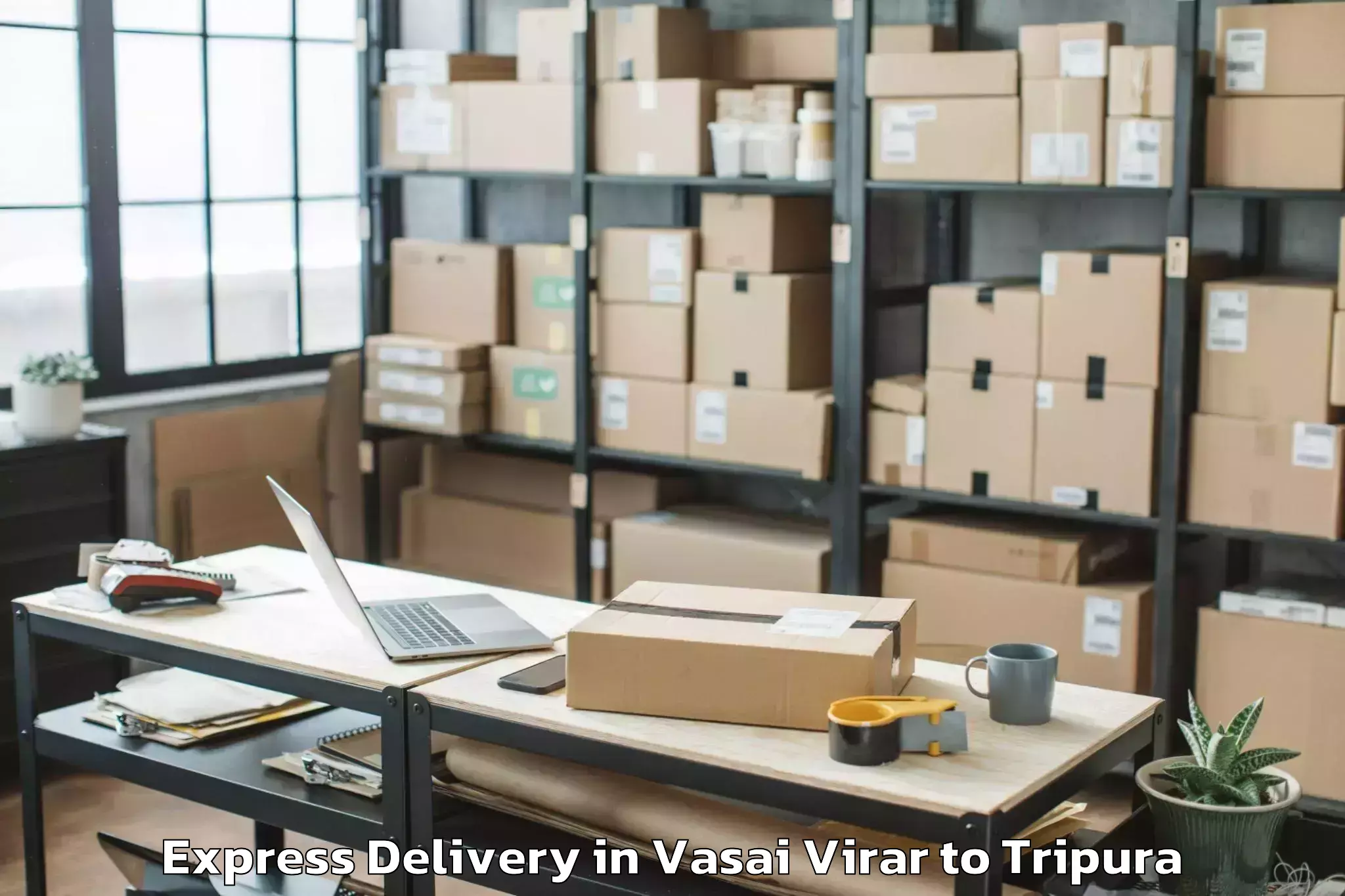 Top Vasai Virar to Agartala Express Delivery Available